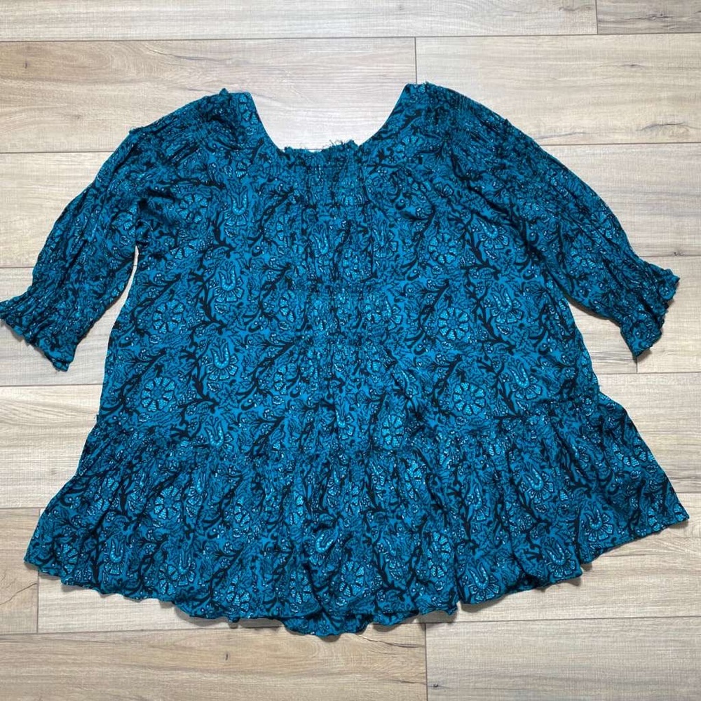 Free People Womensâ See Ya Later Floral Mini Dress Size Small Green EUC